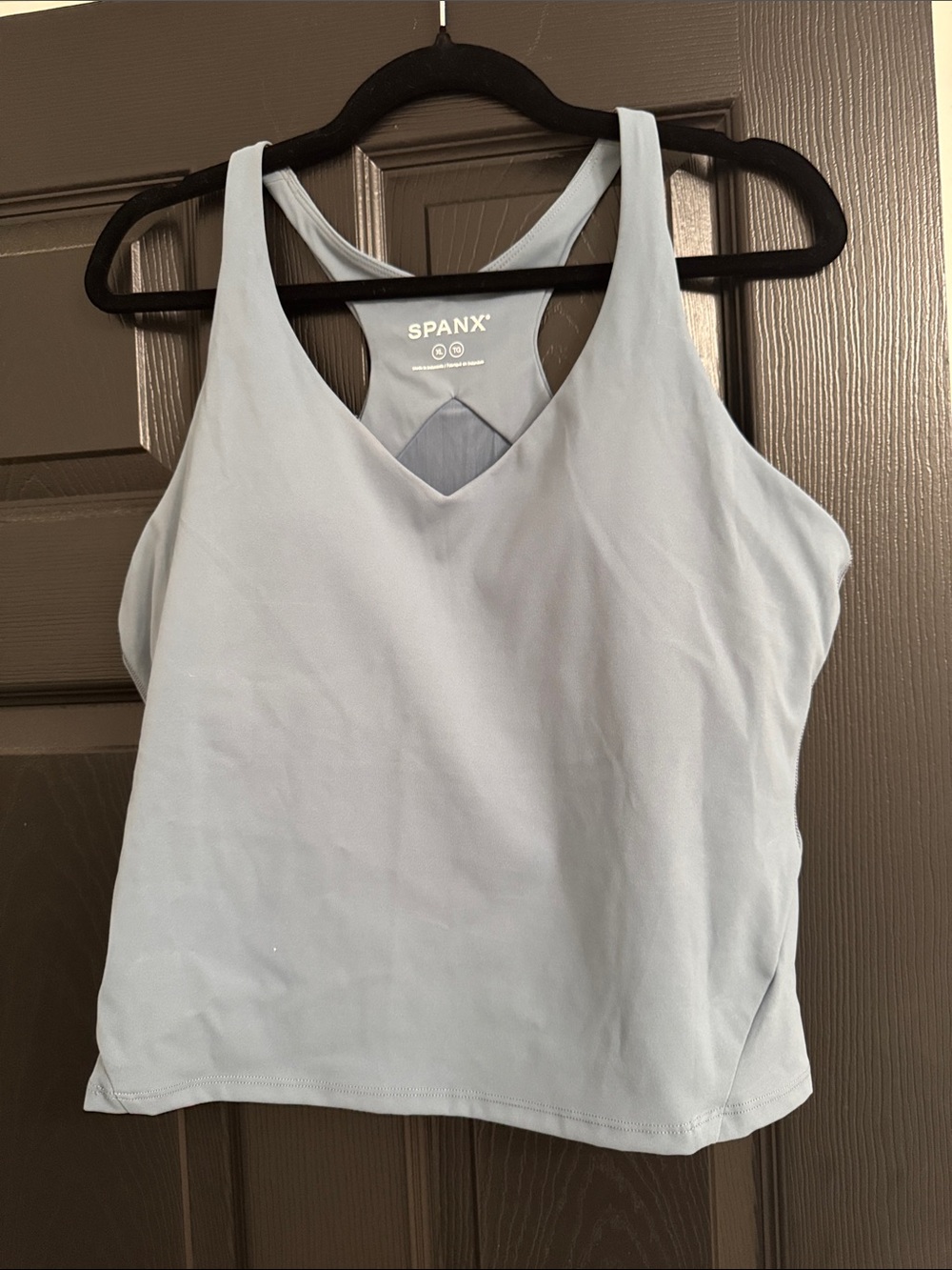SPANX Pale Blue V-Neck Racerback Tank